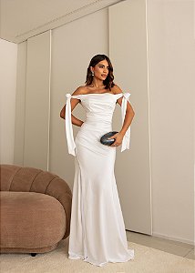 Vestido longo Pillar Branco
