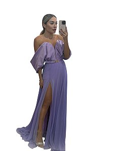 Vestido Longo Erétria Lilás