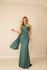 Vestido longo Nayane Verde Oliva