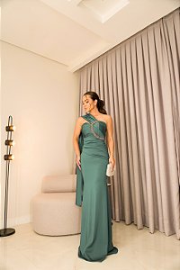 Vestido longo Nayane Verde Oliva