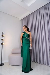 Vestido longo Nayane Verde Esmeralda