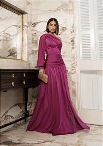 Vestido Longo Zayan Fúcsia