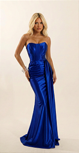 Vestido Longo Aurora Azul Royal
