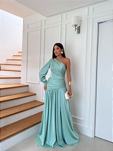 Vestido Longo Zayan Verde Menta