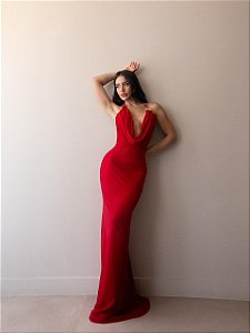 VESTIDO LONGO OÁSIS VERMELHO