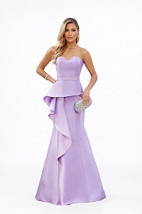 Vestido Longo Zibeline Laura Lilás