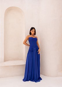 Vestido Longo Majestic Azul Royal