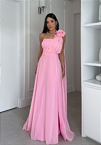 Vestido Longo Fiorela Rosa