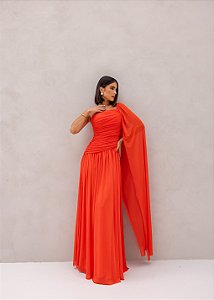 Vestido Longo Versailles Laranja