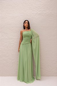 Vestido Longo Versailles Verde Menta