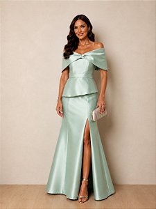 Vestido Longo Imperiale Verde Menta