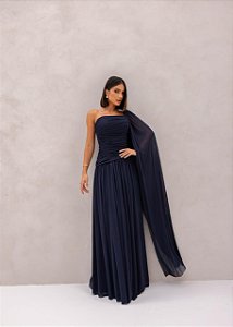 Vestido Longo Versailles Azul Marinho