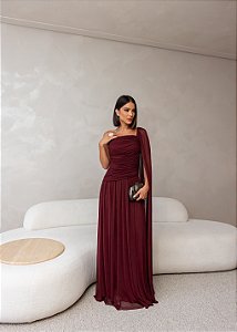 Vestido Longo Versailles Marsala