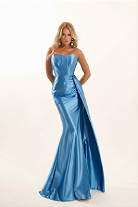 Vestido Longo Aurora Azul Serenity