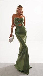 Vestido Longo Lume Verde Oliva