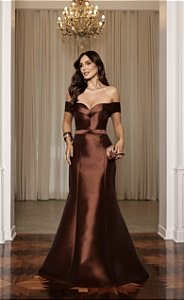Vestido Longo Éthera Marrom