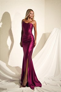 Vestido Longo Amara Fúcsia