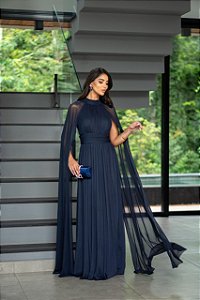 Vestido Longo Rove Azul Marinho