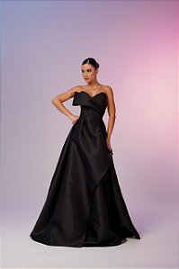 Vestido Longo Zibeline Arabella Preto