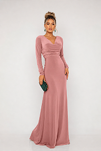 Vestido Manga Longa Mariana Rose