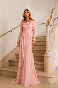 Vestido manga longa Serafina Rosa