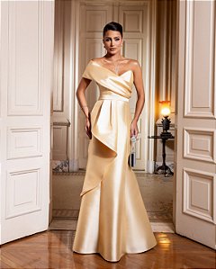 Vestido Longo Zebeline Kiara Amarelo