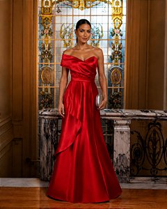 Vestido Longo Zebeline Kiara Vermelho