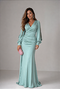 Vestido longo Siena Verde Menta