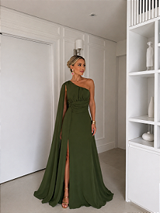 Vestido Longo Évora Verde Oliva