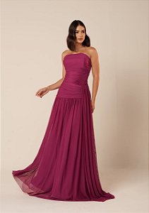 Vestido Longo Tomara que Caia Amalfi Fúcsia