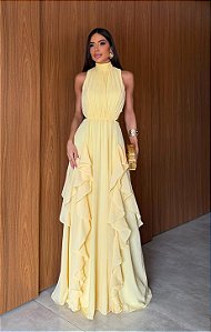 Vestido Longo Antonela Amarelo
