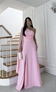 Vestido Longo Évora Rosa