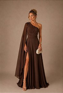 Vestido Longo Évora Marrom