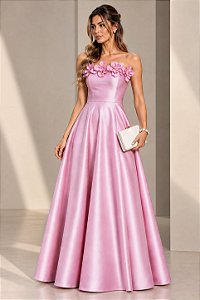 Vestido Longo Tomara que Caia Zebeline Lavínia Rosa