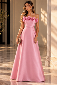 Vestido Longo Tomara que Caia Zebeline Lavínia Rosa