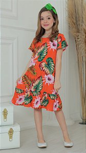 Vestido Infantil Viscolinho Ana Laranja