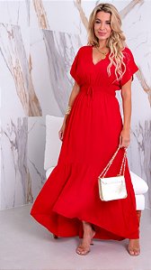 Vestido Elaine Viscolinho Longo