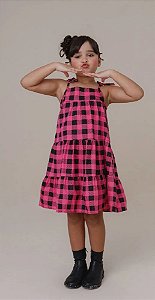 Vestido Princess Xadrez Pink