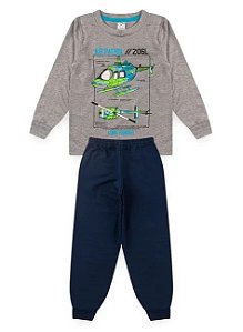 Conjunto Infantil Menino Meia Estação Helicóptero