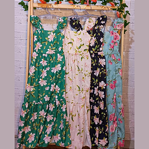 Vestido Juvenil Maitê Preto Floral
