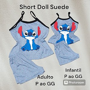 Short Doll Infantil Stich Suede