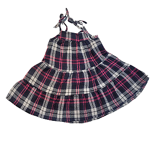 Vestido Princess Alcinha Xadrez Rosa