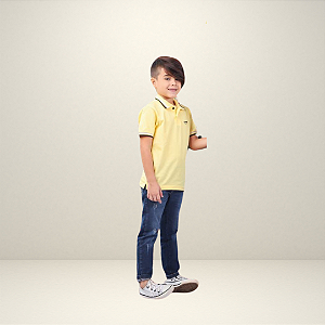 Camisa Polo Infantil Amarelo