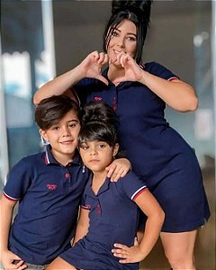 Vestido Polo Adulto Azul Marinho