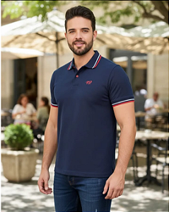Camisa Polo Adulto Azul Marinho