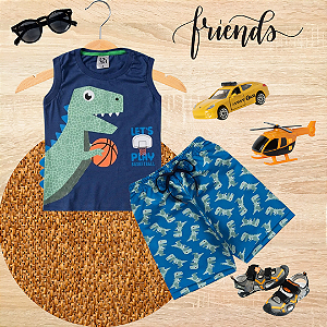 Conjunto Infantil Menino Dino Basketball