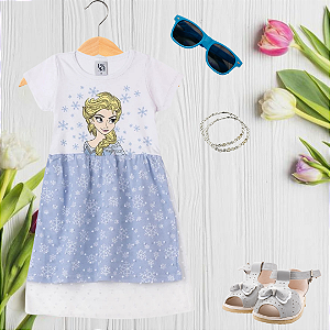Vestido Infantil Verão Frozen