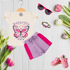 Conjunto Infantil Menina Buterfly Off