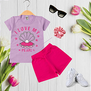 Conjunto Infantil Menina Perola Rosa