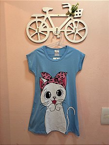 Vestido Azul Gatinha